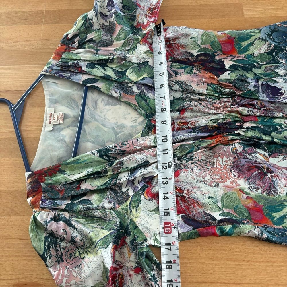 Sundance 100% Silk Sugarplum Garden Blouse Women’s XS Colorful Long Sleeve Top - Picture 10 of 11